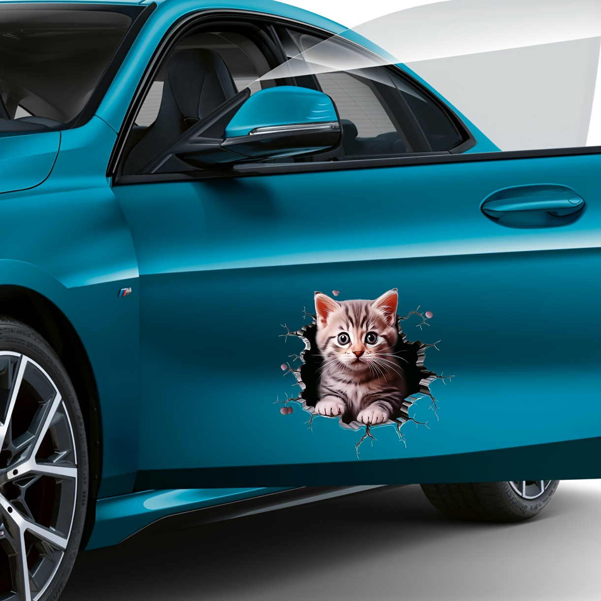 Car Accessories Unique - Naklejka samochodowa z wzorem kota z