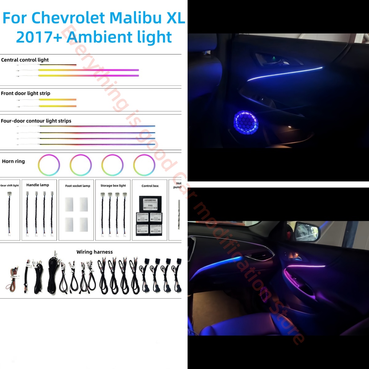 Car Accessories Xl - Oświetlenie ambientowe LED do wnętrza samochodu
